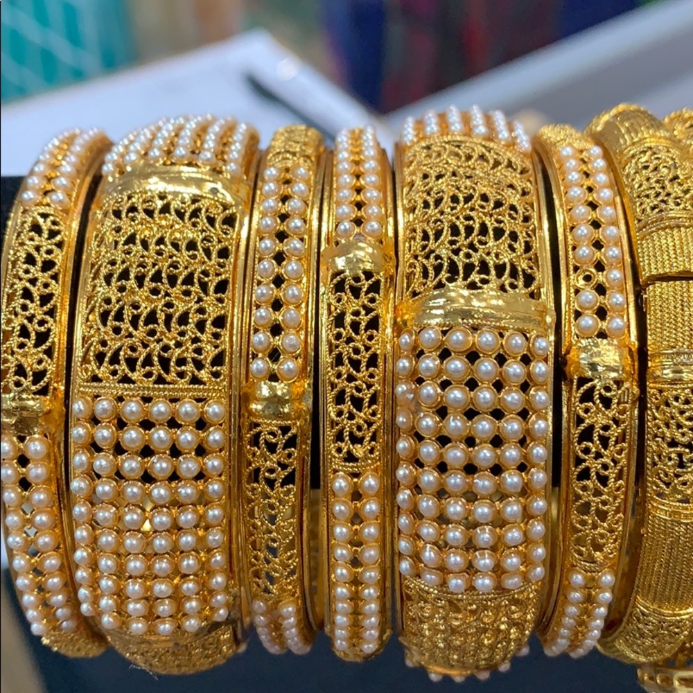 Gold plated bangles
